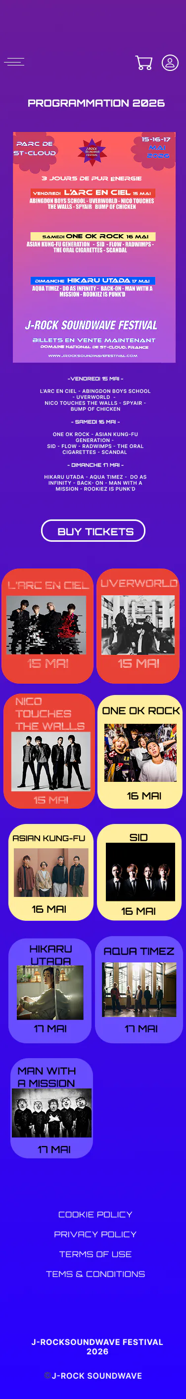 Line-up - wireframe J-Rock Soundwave Festival